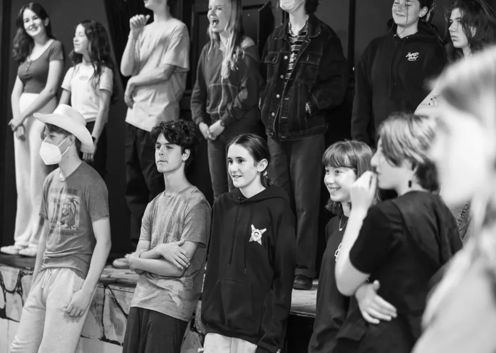 Teen actors in Lights Up! Theatre Company rehearse 'Footloose: The Musical' | Credit: Ingrid Bostrom